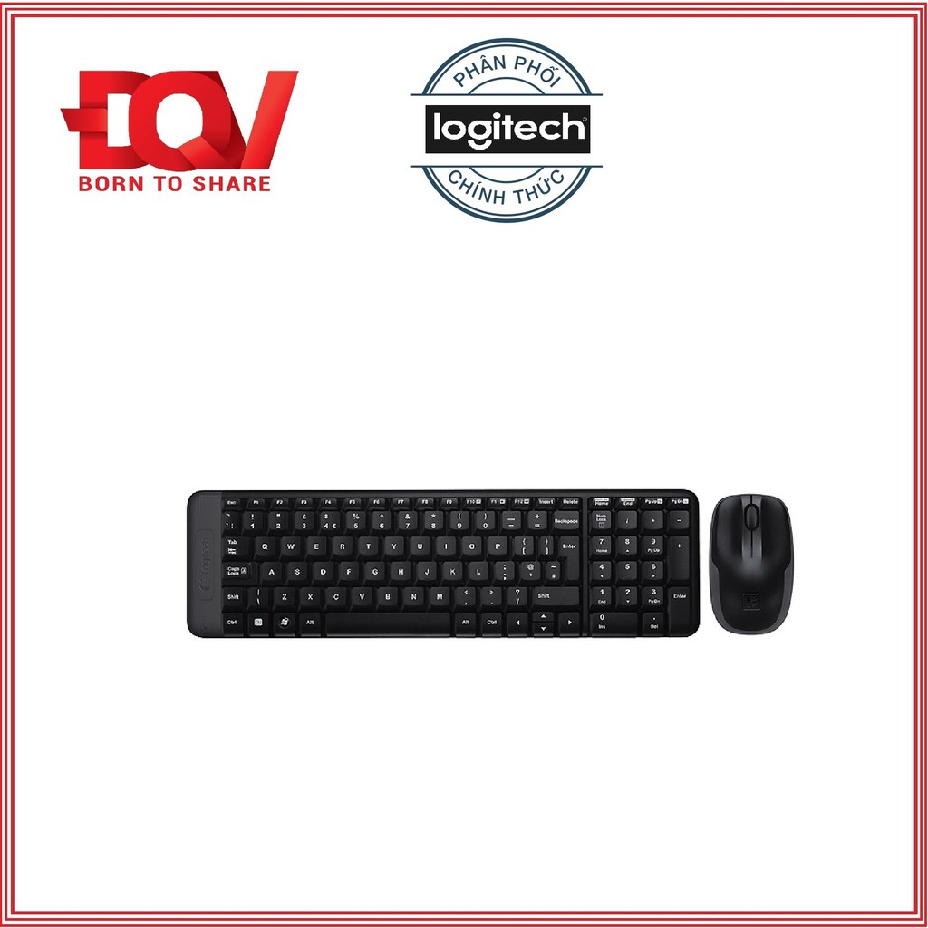 Bộ bàn phím chuột không dây Logitech MK220 Đen - Hãng phân phối chính thức | BigBuy360 - bigbuy360.vn