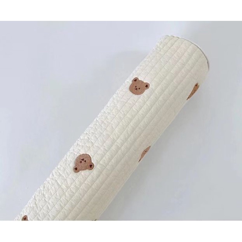 Gối Ôm Cotton Cao Cấp Cho Bé 65x10cm Thêu Hình Gấu Thỏ Style Hàn Quốc Decor (GO123)