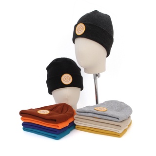 Mũ beanie dệt kim mềm màu trơn phong cách hip hop thời trang cho nam và nữ