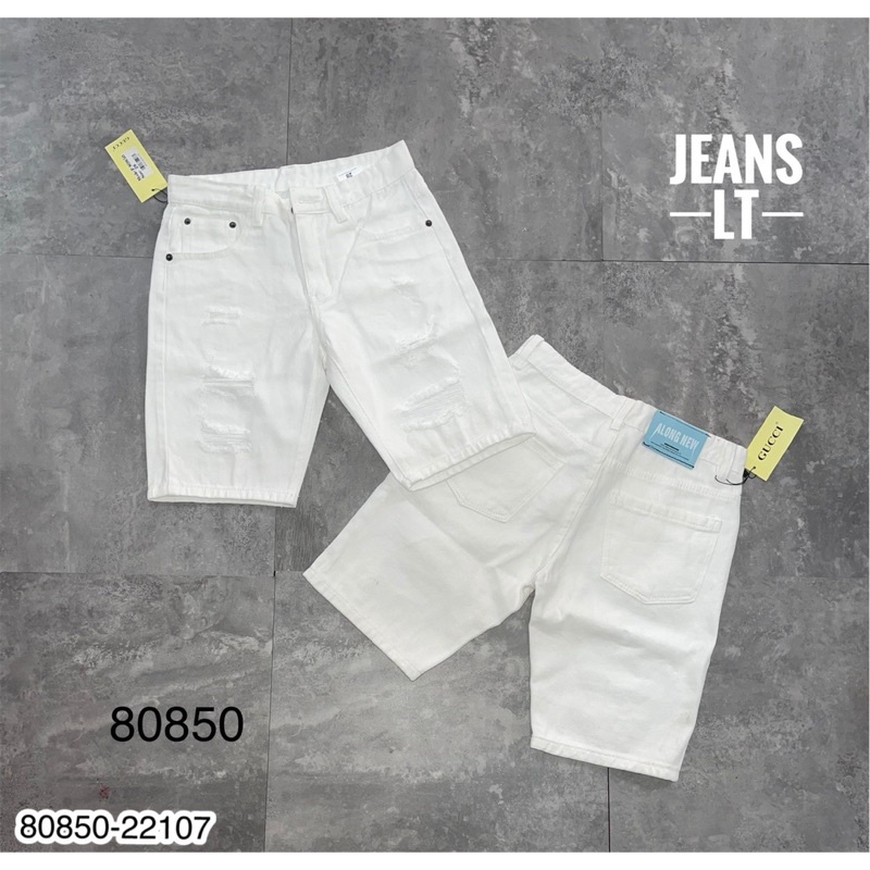 Quần short nam trơn rách chất kaki cực đẹp-Quần jeans ngố nam hot hit