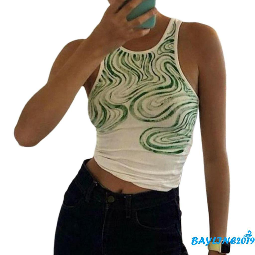 Áo Croptop Không Tay Phong Cách Cá Tính Thời Trang Quyến Rũ Cho Nữ