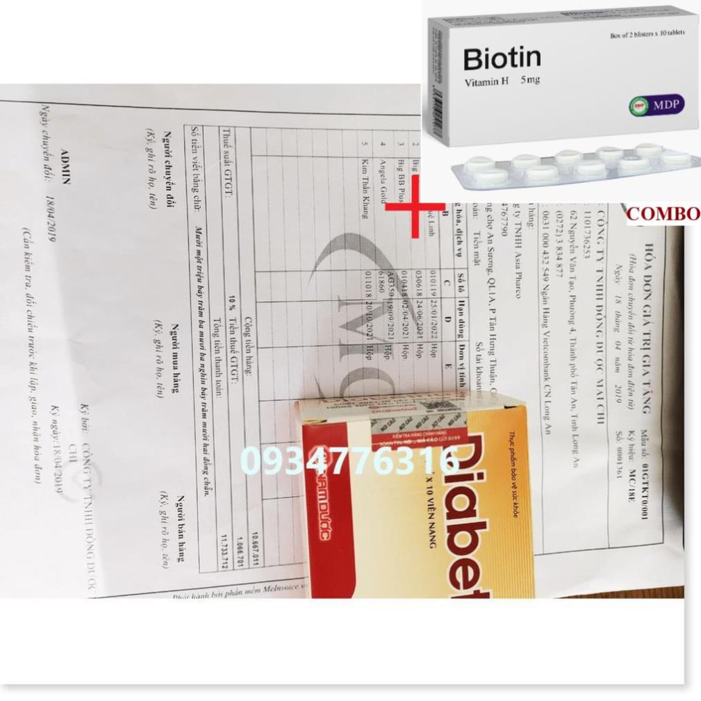 Combo Biotin 5mg+ ✅ BigBB Xanh dạng cốm, vị socola