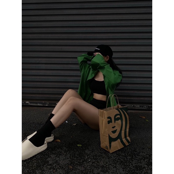 Áo somi tay dài màu hot nhất 2022 màu xanh lá (ảnh tự chụp) | BigBuy360 - bigbuy360.vn