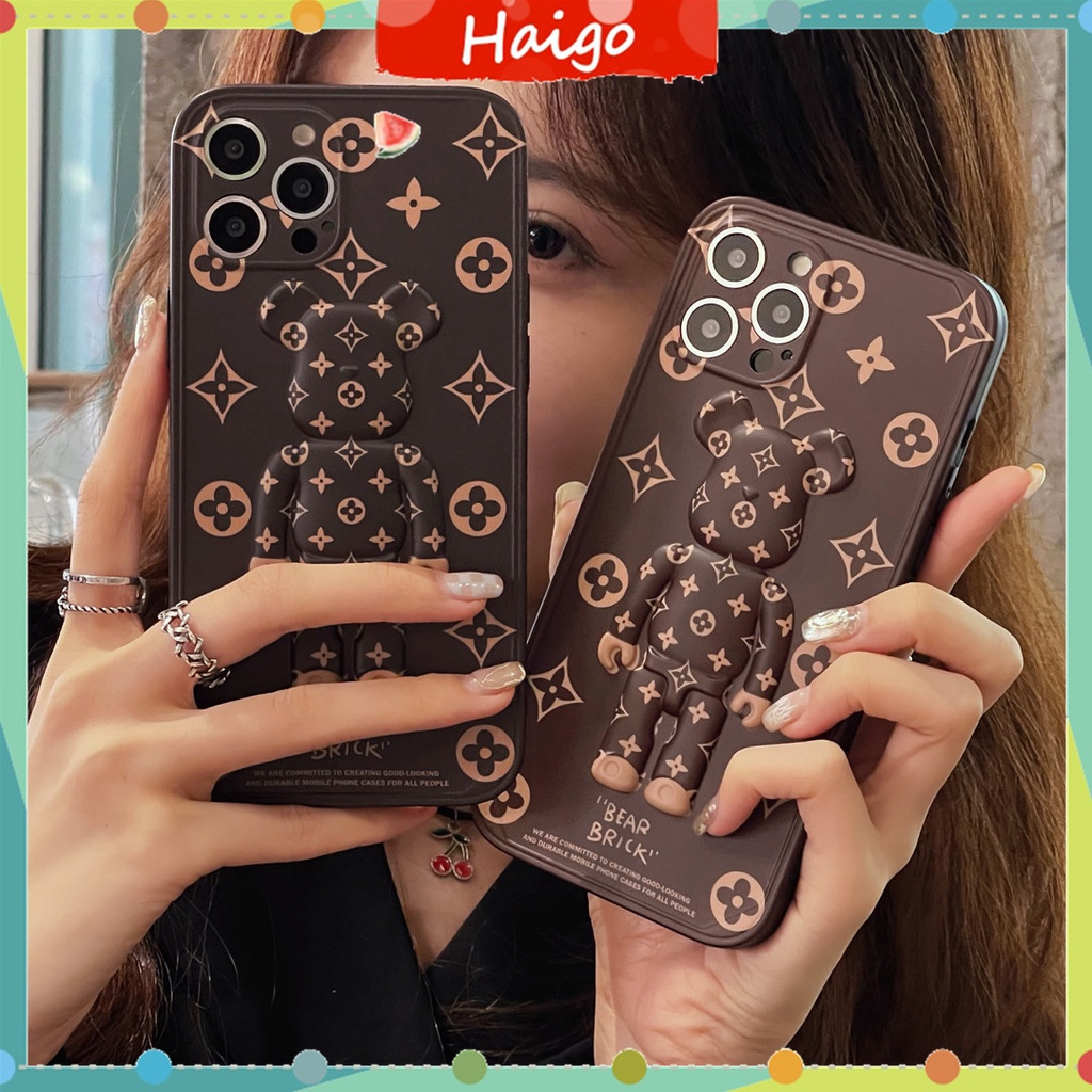 Ốp Điện Thoại Nhựa Cứng Họa Tiết Lv Bearbrick 3d Thời Trang Cho Iphone13 12 Mini 11 Pro Max 6 / 6s 7 / 8plus Se2 X / Xs Xr Xsmax # Hg4617