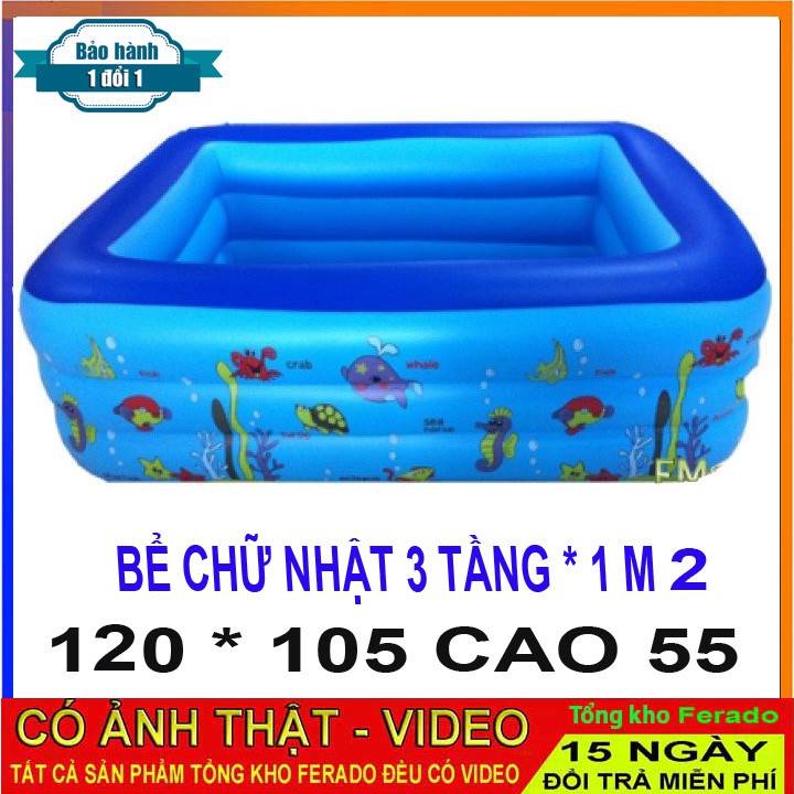 Bê bơi tròn 3 tầng tặng kèm bóng cho bé