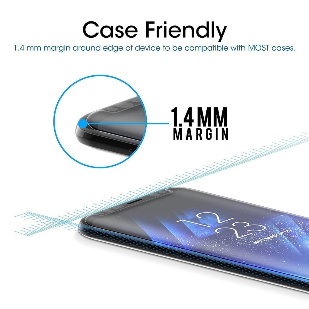 Miếng dán cường lực cong 3D bảo vệ cho màn hình  For Samsung Galaxy S9 Samsung S9Plus Samsung S8 Samsung Note 8