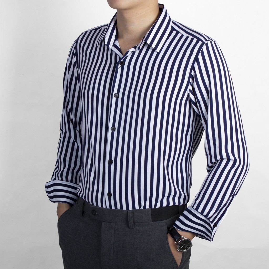 Sơ mi nam Galvin cotton kẻ dọc 6 màu , áo sơ mi công sở co giãn - Leo Vatino | BigBuy360 - bigbuy360.vn