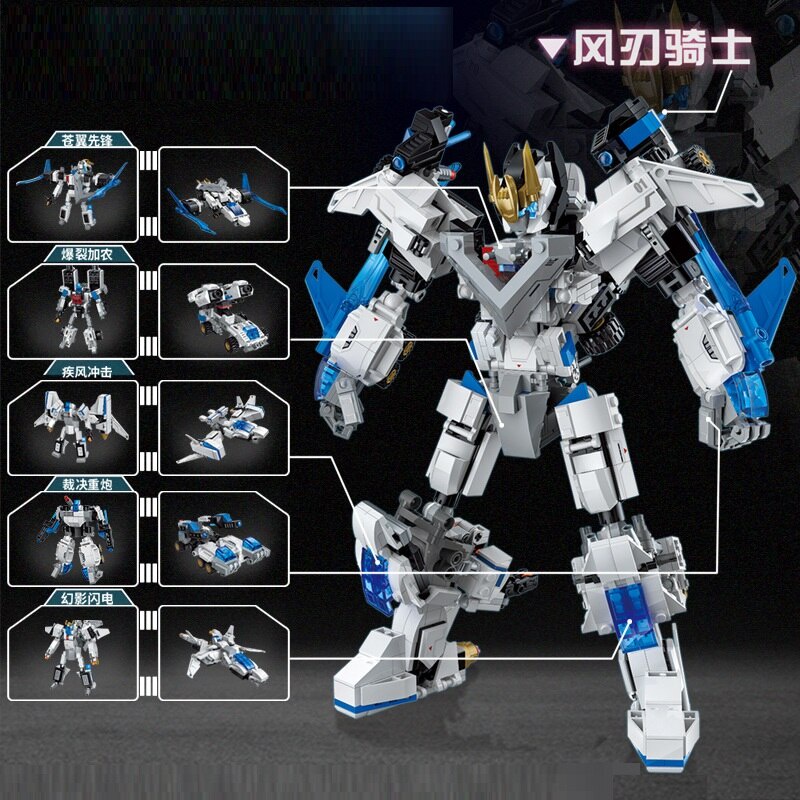 Mẫu Lắp Ráp mô hình JieStar 69000 MOC Creator Super Deformed Robots 901pcs