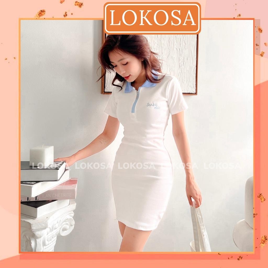 Váy Ôm Body ngắn Nữ LOKOSA Đầm Polo Sexy bigsize Dự Tiệc đi chơi công sở Dáng Suông Năng động Trẻ Trung VD026