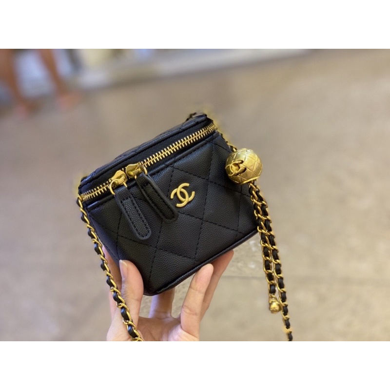 Túi chanel mini fullbox super da hạt size 10cm