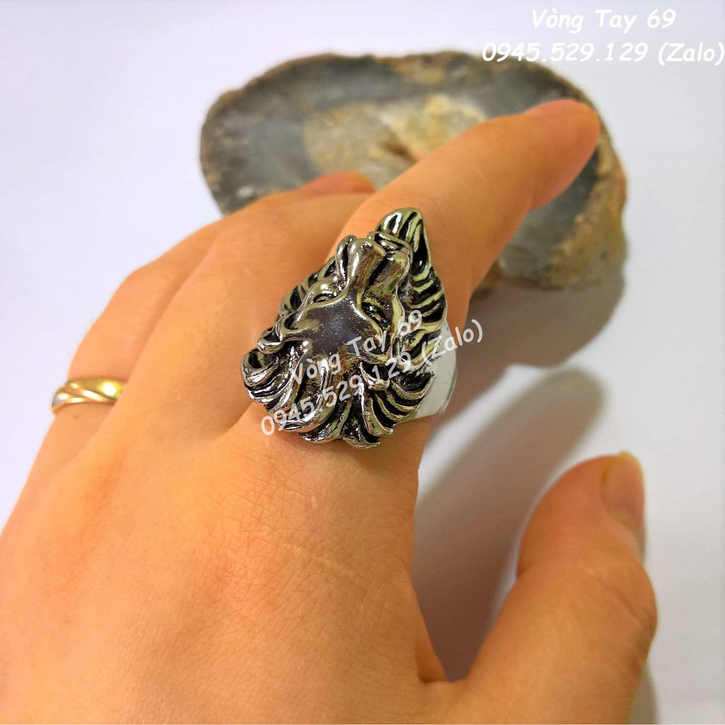 Nhẫn nam cao cấp - Đầu vua sư tử