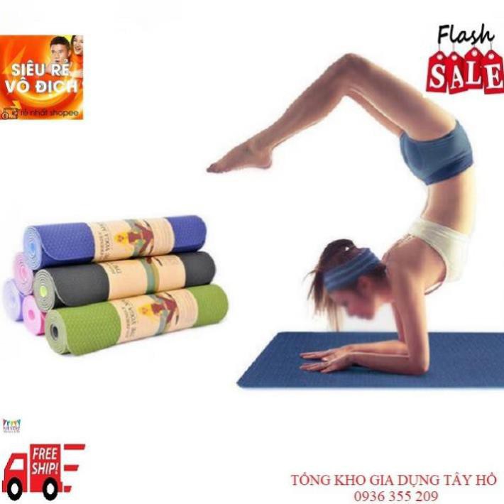 THẢM TẬP YOGA TPE 2 LỚP DÀY_Ảnh Thật Loại 1