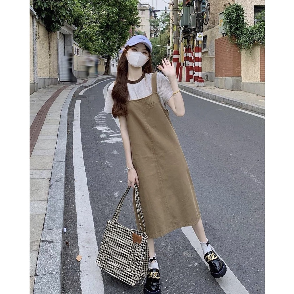 Set Yếm Kaki - Tone màu basic không kén da