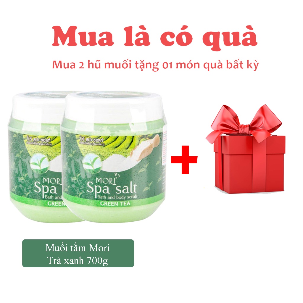 Muối tắm tẩy tế bào chết Spa Mori Trà xanh 700gr