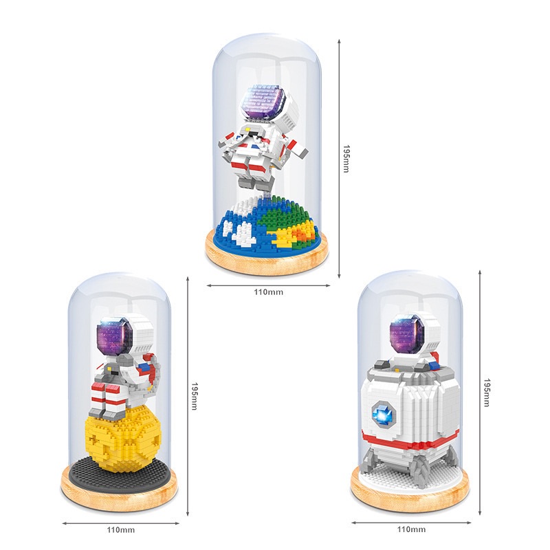 Bộ Đồ Chơi Lắp Ráp Mô Hình Phi Hành Gia Có Vỏ Bọc Dành Cho Trẻ Em