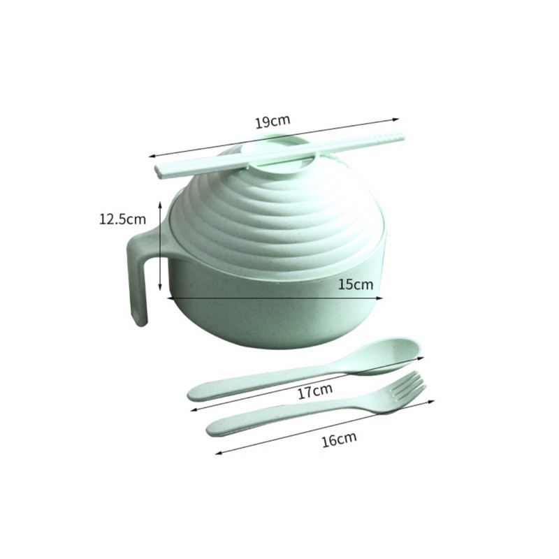 SET TÔ MUỖNG ĐŨA  LÚA MẠCH CHO VĂN PHÒNG - SET ĂN MÌ TIỆN LỢI 5 MÓN | BigBuy360 - bigbuy360.vn