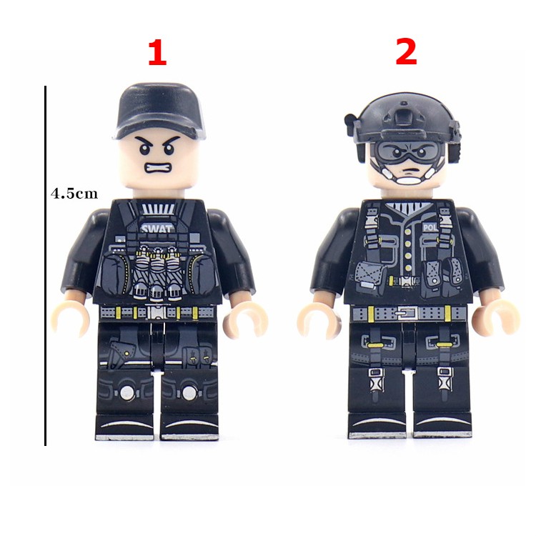 Minifigures Nhân Vật Lính Đặc Nhiệm Swat Được Thiết Kế Đẹp NO.855