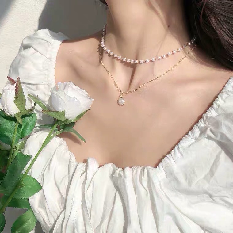 Vòng Cổ Nữ Choker Nhiều Lớp Phong Cách Thời Trang Hàn Quốc Nữ Tính