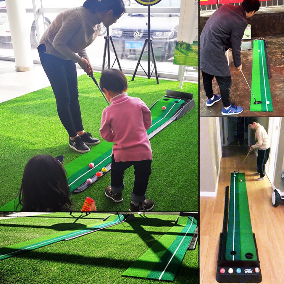 Thảm tập golf putting, dụng cụ hỗ trợ tập gạt bóng tại nhà