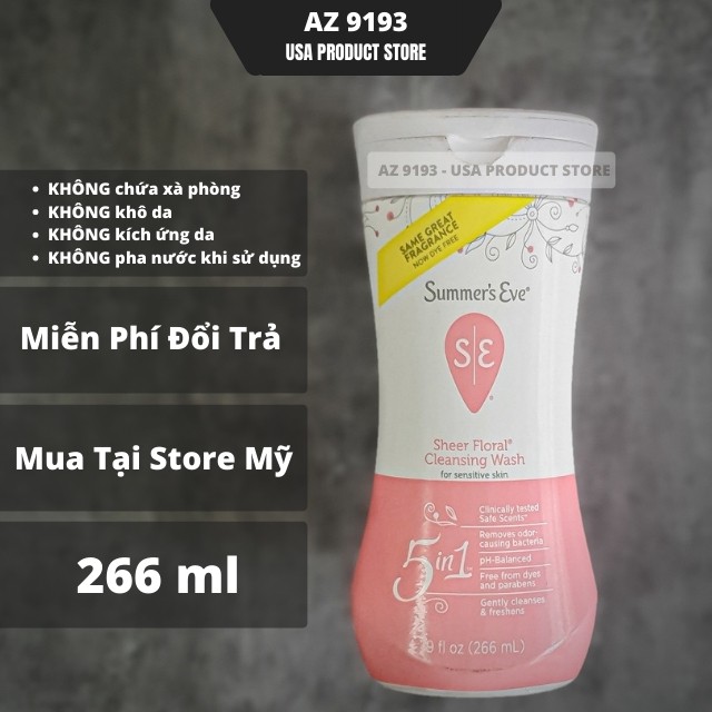 [Date Mới] Dung Dịch Vệ Sinh Phụ Nữ Summer Eve - Lavender Night Time, Island Splash, Simply Sensitive - Az 9193