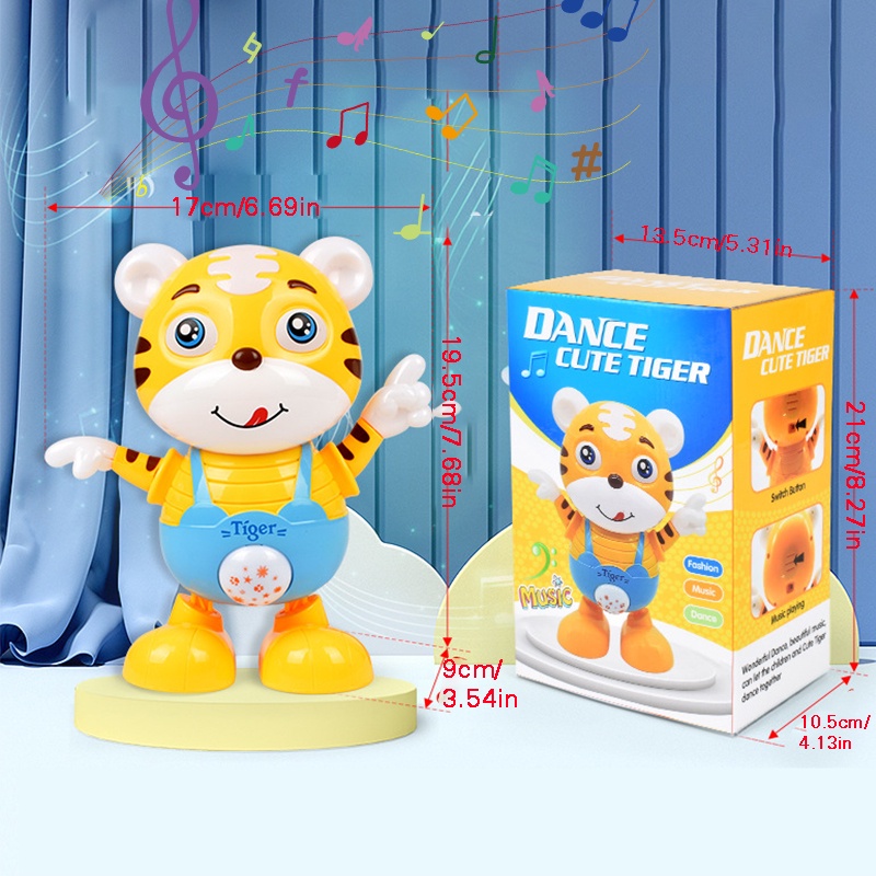 Đồ chơi robot nhảy múa hình chú bò sử dụng pin vui nhộn đáng yêu dành cho bé