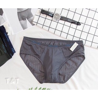 Combo 4 Quần Lót Nam Boxer Thông Hơi Thoáng Mát , Quần Sịp Đùi, Chéo Thông Hơi Cao cấp -