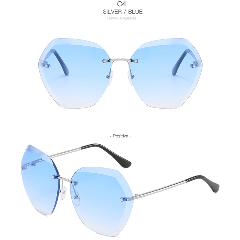 Kính Mát Không Gọng Màu Kẹo Gradient Thời Trang Cho Nữ | BigBuy360 - bigbuy360.vn