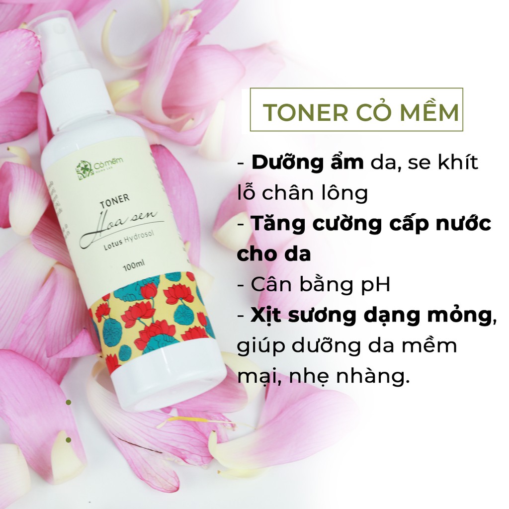 Toner/ Xịt Khoáng Cỏ Mềm Cấp Ẩm Kiềm Dầu Sáng Da An Toàn Từ Thiên Nhiên 100ml