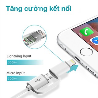 CÁP SẠC 2IN1 LIGHTNING & MICRO USB ROMOSS CB20