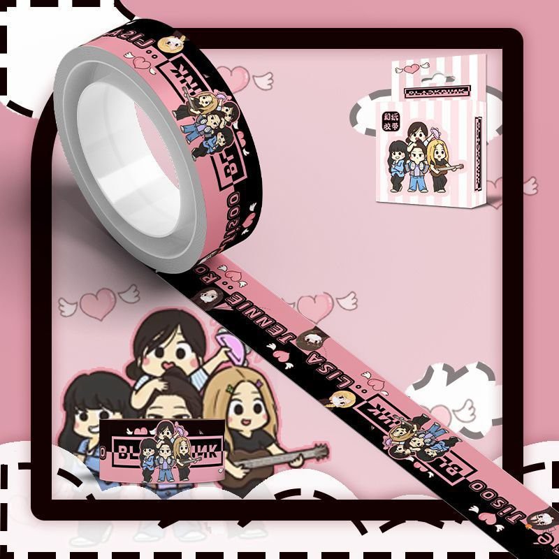 Băng dính BLACKPINK washi tape trang trí bàn học trang trí nhà cửa đẹp trần tình lệnh