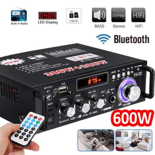 Âm ly hát Karaoke tại nhà. Bluetooth, HAmpli Bluetooth Tely Blj253 Đa Năng Tích Hợp Fm,Cổng Usb,Thẻ Sd,2 Cổng Mic Hát.