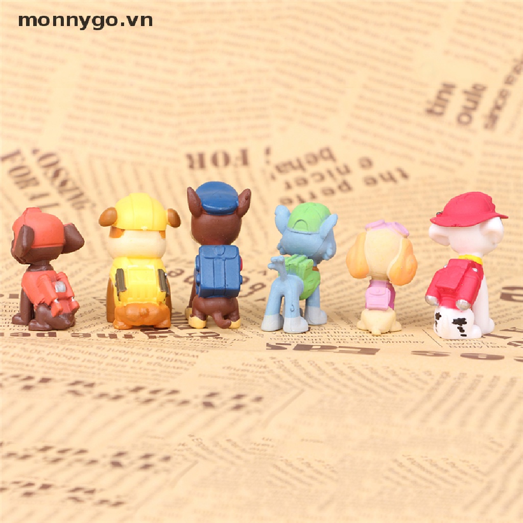 Set 12 mô hình đồ chơi mini hình chú chó cứu hộ thời trang