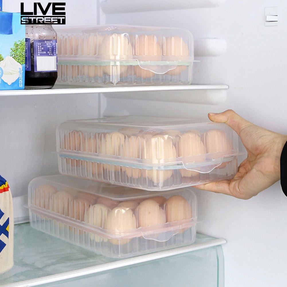 Hộp nhựa đựng trứng trong suốt 15 ô có nắp đậy - Tiện dụng dễ vệ sinh