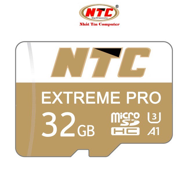 Thẻ nhớ microSDHC NTC Extreme Pro 32GB A1 U3 4K R95MB/s W45MB/s (Gold)