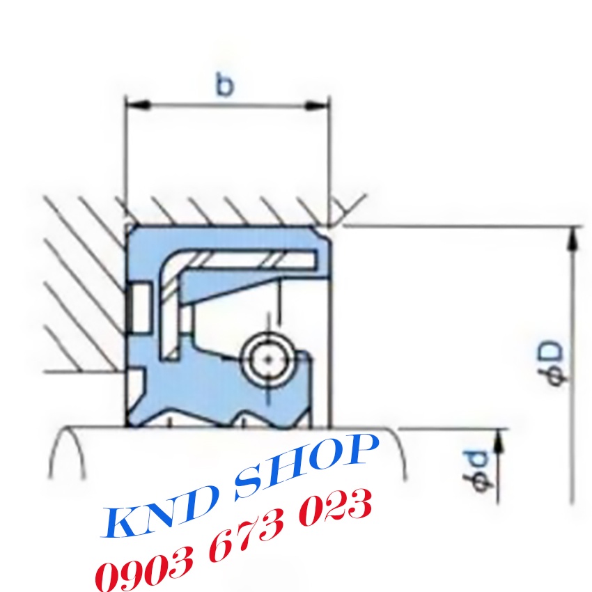 Phốt dầu ty phuộc sau xe máy, xe đạp điện,...Phốt cao su chặn nhớt loại vòng đệm 1 lò xo Nactec TC4 8*16*9 | KND Shops