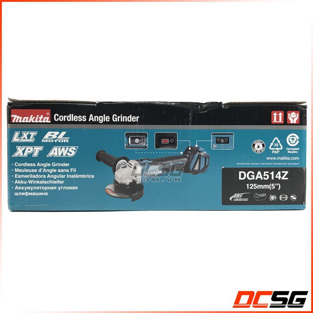 Máy mài góc 125mm dùng pin 18V Makita DGA514Z (không pin sạc)