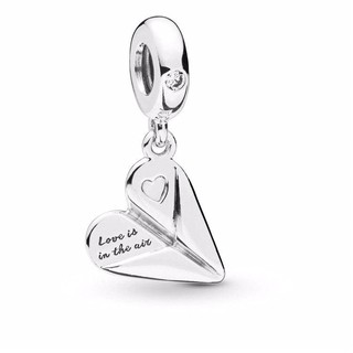 Pan - charm treo trái tim bạc máy bay - bạc s925 - charm bạc cho vòng pan