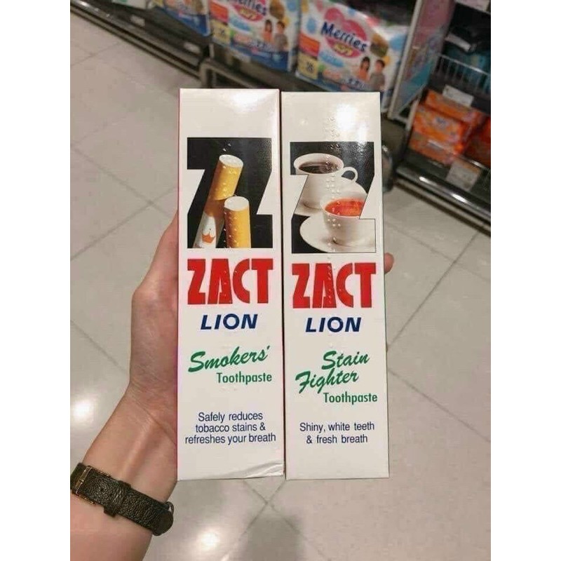 KEM ĐÁNH RĂNG ZACT CHO NGƯỜI HÚT THUỐC,UỐNG TRÀ THAILAND !!!!