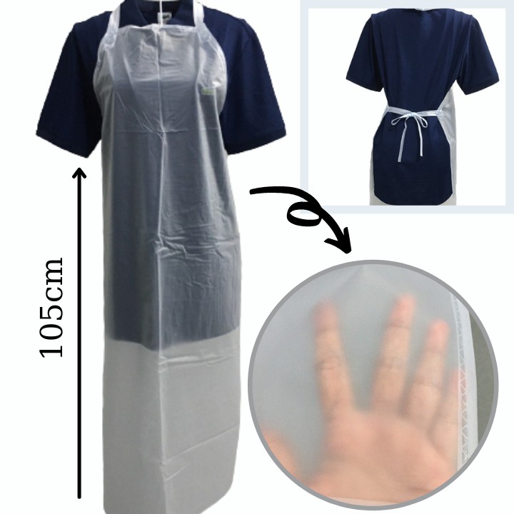 Tạp dề nhựa PVC trong suốt chống thấm nước dành cho đầu bếp, barber | BigBuy360 - bigbuy360.vn