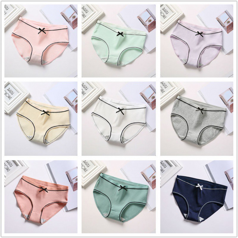 Quần Lót Nữ Muji Gân Tăm Phối Nơ Siêu Quần Lót Cotton Cao Cấp Kháng Khuẩn QL14 - mijusa | BigBuy360 - bigbuy360.vn