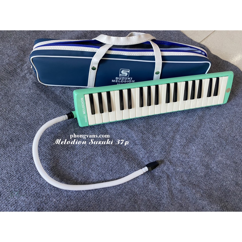 Kèn Melodion Suzuki 37 phím màu xanh ngọc