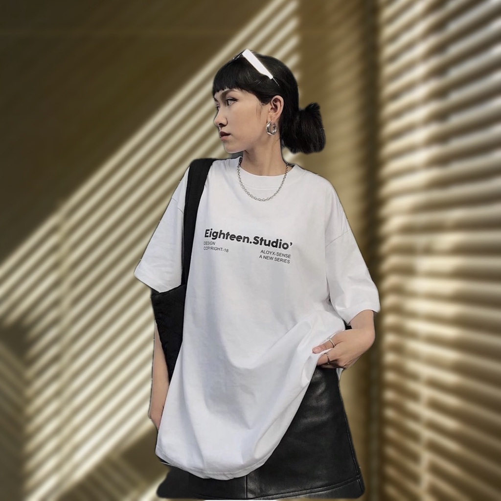 Áo thun tay lỡ EIGHTEEN- TRUSH mẫu hot 2022 HARIQUEEN