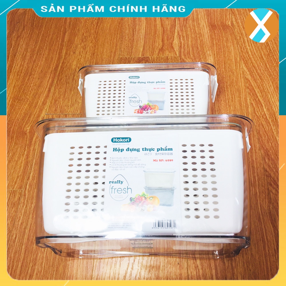 Hộp chứa thực phẩm kín Hokori Việt Nhật - 2 lớp cao cấp cứng cáp