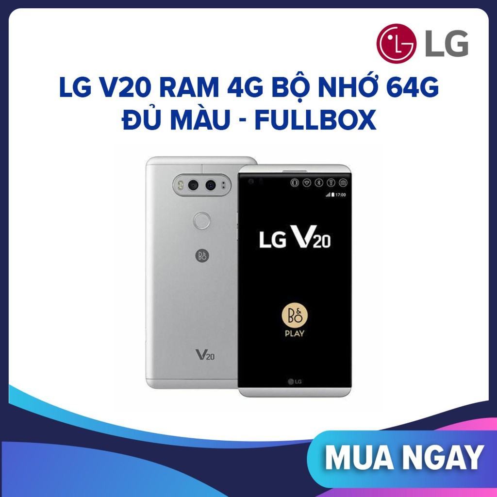 [Mã 229ELSALE hoàn 7% đơn 300K] điện thoại LG V20 ram 4G Bộ nhớ 64G mới (màu Bạc) chơi LIÊN QUÂN mượt