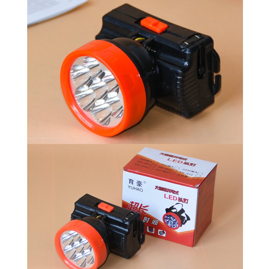 Đèn led đội đầu pin sạc