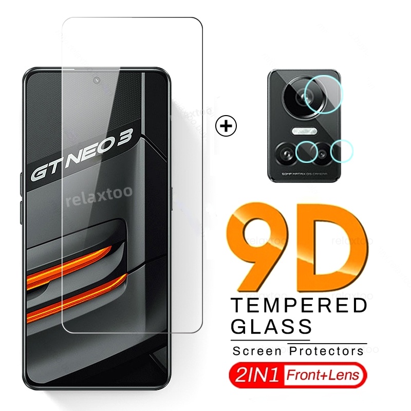 Realme GT Neo3 Neo 3T RealmeGT Neo 3T GTNeo3 5G 4G 2 trong 1 Bảo vệ camera sau Bảo mật rõ ràng Bảo vệ màn hình Kính cường lực