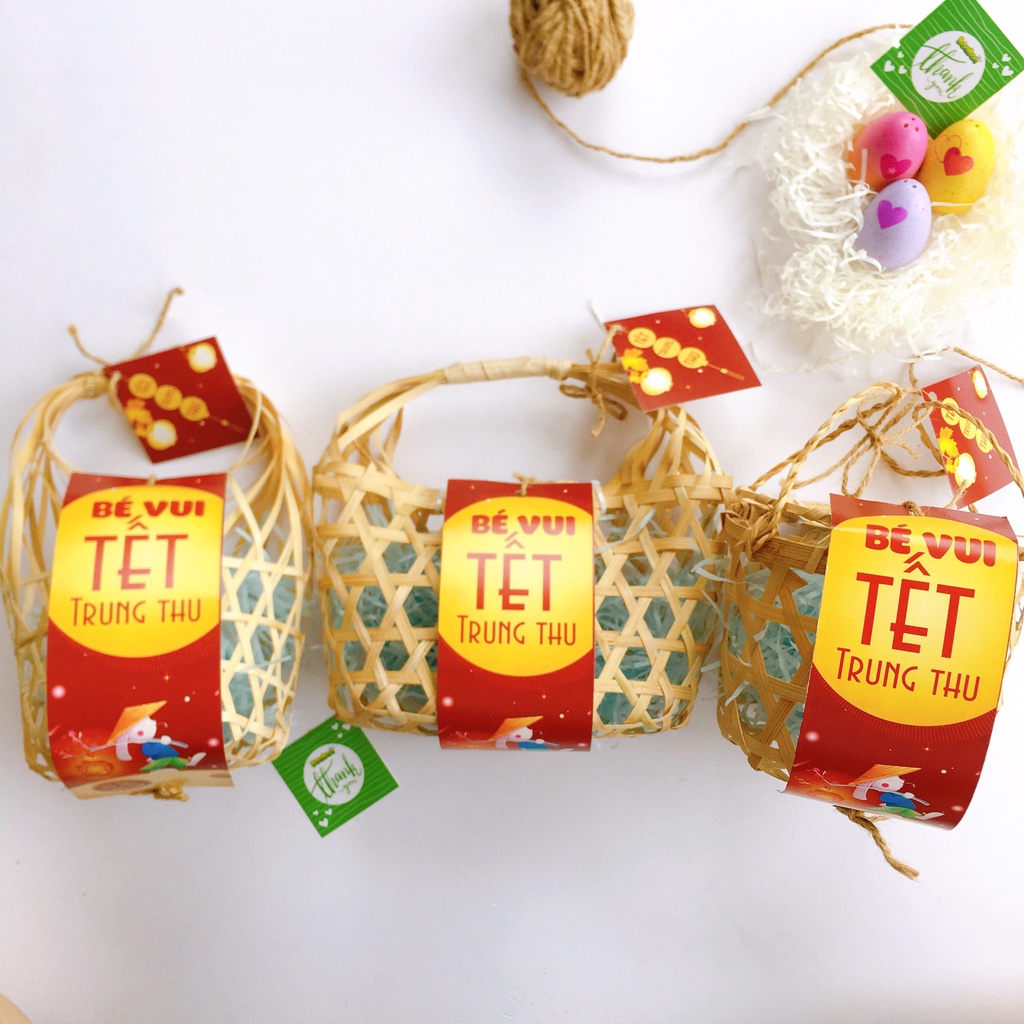 Giỏ tre quà tặng đựng trứng Hatchimals