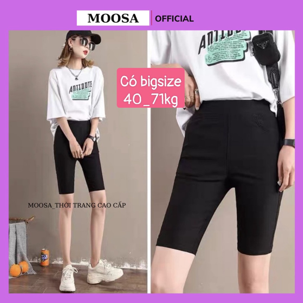 QUÀ TẶNG LÀ CHUN CỘT TÓC}Quần Legging Đùi Moosa Bigsize Nữ Vải Umi Cap Cấp Ngố Lửng Mặc Nhà Đi Chơi Co Giãn 4 Chiều