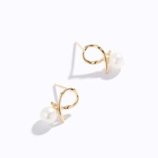 Khuyên tai bạc ý 925 CECY mạ vàng C2983 sang trọng, trẻ trung