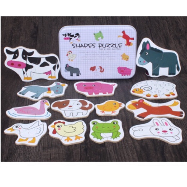 ĐỒ CHƠI GHÉP HÌNH 2 MẢNH HỘP SẮT